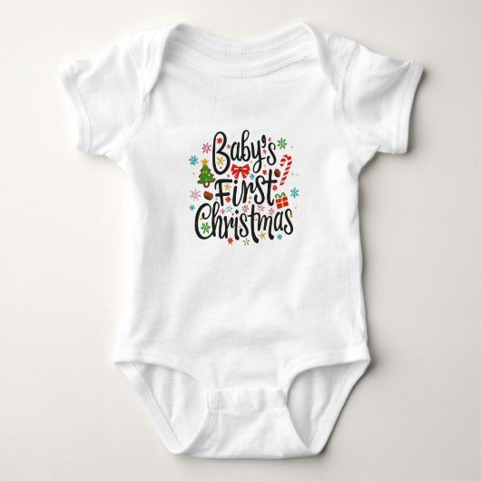 Eerste Kerstmis voor baby Romper (Voorkant)