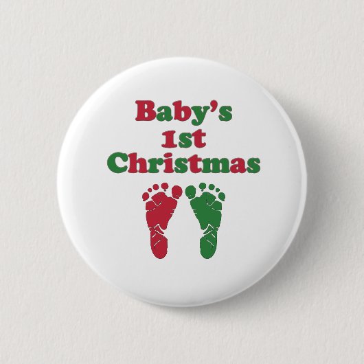 Eerste Kerstmis voor baby Ronde Button 5,7 Cm (Voorkant)