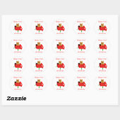 Eerste Kerstmis voor baby Ronde Sticker (Vel)