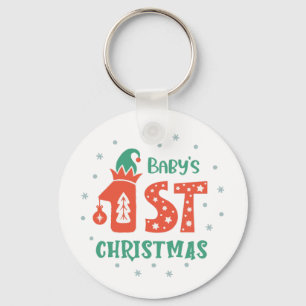 Eerste Kerstmis voor baby Sleutelhanger
