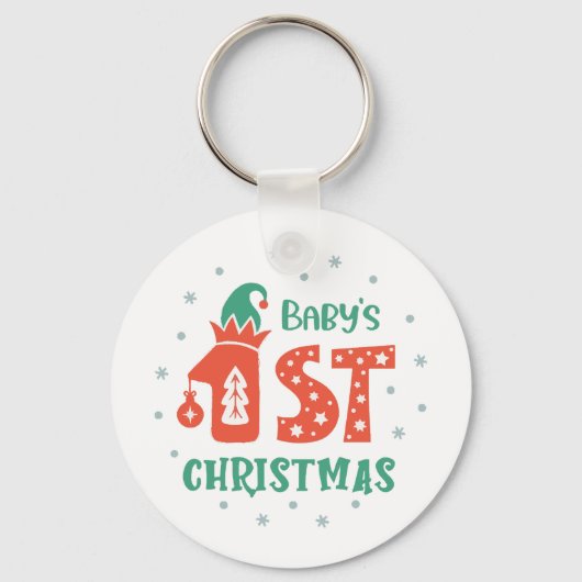 Eerste Kerstmis voor baby Sleutelhanger (Voorkant)