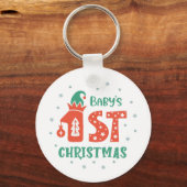 Eerste Kerstmis voor baby Sleutelhanger (Voorkant)