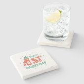 Eerste Kerstmis voor baby Stenen Onderzetter (Zijkant)