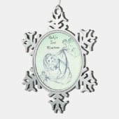 Eerste Kerstmis voor baby Tin Sneeuwvlok Ornament (Rechts)