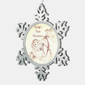 Eerste Kerstmis voor baby Tin Sneeuwvlok Ornament (Rechts)