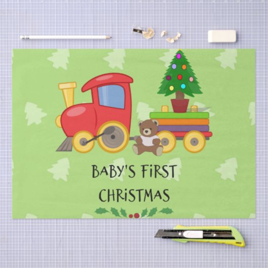 Eerste Kerstmis voor baby Tissuepapier (Craft)