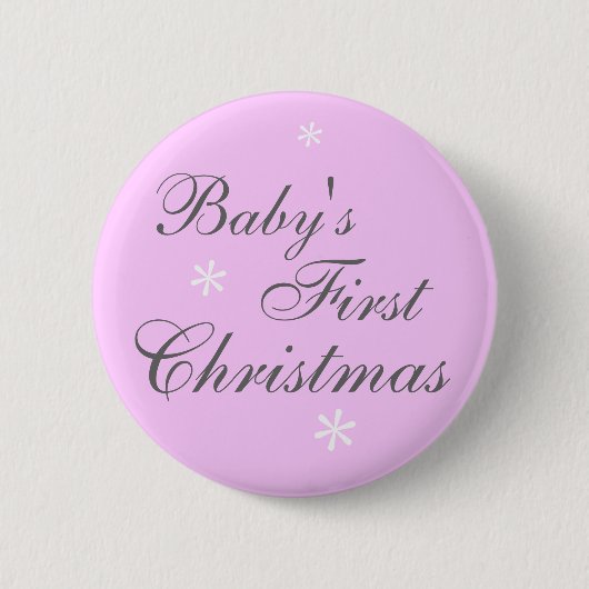Eerste Kerstmis voor baby's (meisje) - Button (Voorkant)