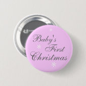 Eerste Kerstmis voor baby's (meisje) - Button (Voorkant /achterkant)