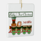 Eerste Kerstmis voor baby's, ontbijtkoek en Snoep Keramisch Ornament (Rechts)