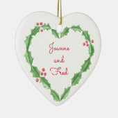 Eerste Kerstmis voor Pas getrouwd keramisch sieraa Keramisch Ornament (Rechts)