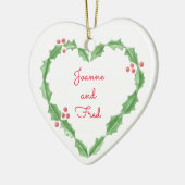 Eerste Kerstmis voor Pas getrouwd keramisch sieraa Keramisch Ornament (Links)