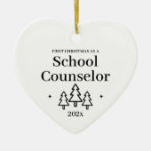 Eerste Kerstmis voor schooladviseur Keramisch Ornament (Voorkant)