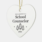 Eerste Kerstmis voor schooladviseur Keramisch Ornament (Links)