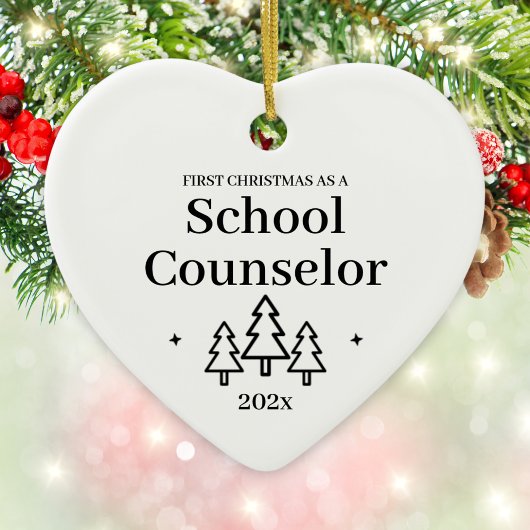 Eerste Kerstmis voor schooladviseur Keramisch Ornament
