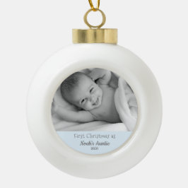 Eerste Kerstmis voor tante uit Nephew, gepersonali Keramische Bal Ornament