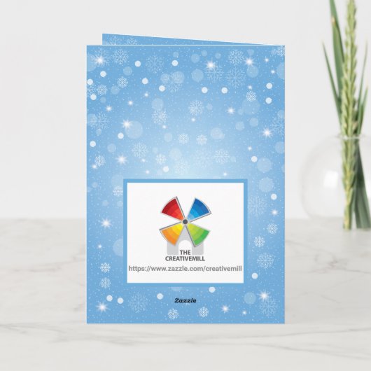 Eerste Kerstmis | Wenskaart Baby Boy Kaart (Achterkant)