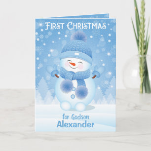 Eerste Kerstmis   Wenskaart Godson Kaart