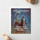 Eerste Kerstmis Wijze Mannen reizen ver Notitiekaartje (Voorkant / Achterkant in situ)