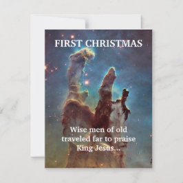 Eerste Kerstmis Wijze Mannen reizen ver Notitiekaartje