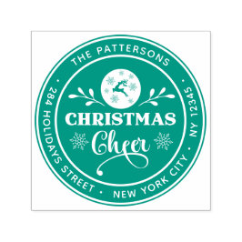 Eerste kerstmis winterrecuperatie zelfinktende stempel