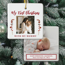 Eerste kerstmoeder en baby 2 foto