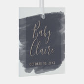 Eerste kerstnaam van de Baby van Modern Boho Grand Glas Ornament (Voorkant Rechts)