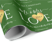 Eerste kerstnaam voor bruiloft de heer Mrs. Cadeaupapier (Rol Hoek)