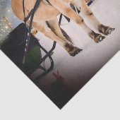 Eerste kerstnacht op het boerderij met paard tissuepapier (Detail)