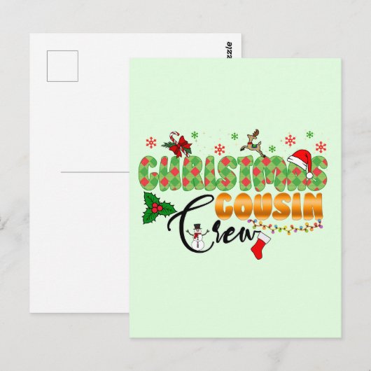 Eerste kerstneef Familie Reünie Briefkaart (Voorkant / Achterkant)