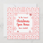 Eerste kerstopening Red Snowflake Kaart (Voorkant)