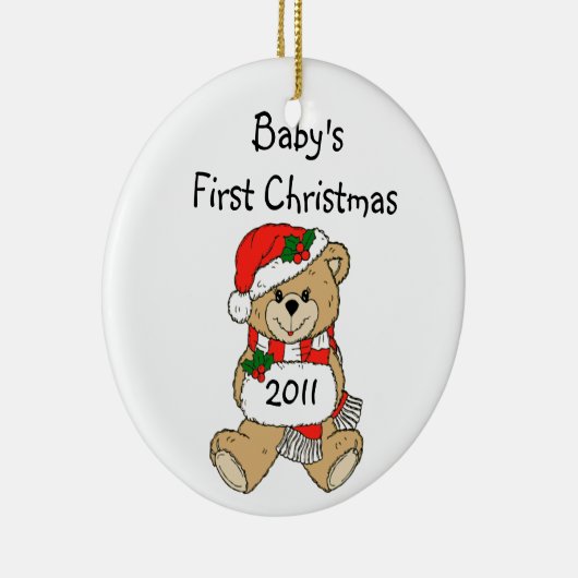 Eerste kerstOrnament baby 2011 Keramisch Ornament (Rechts)