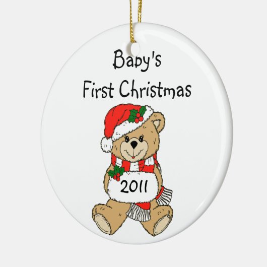 Eerste kerstOrnament baby 2011 Keramisch Ornament (Links)