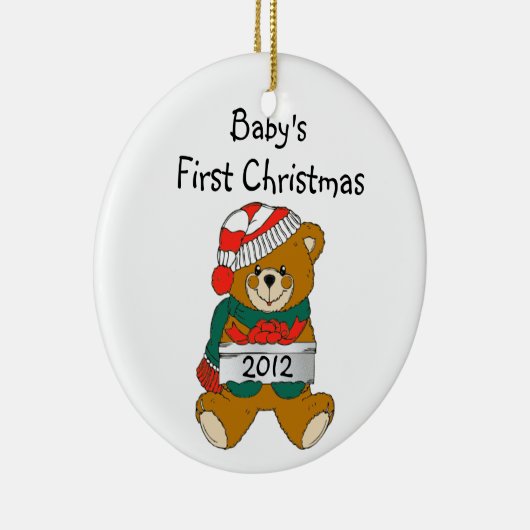 Eerste kerstOrnament baby 2012 Keramisch Ornament (Rechts)