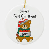 Eerste kerstOrnament baby 2012 Keramisch Ornament (Voorkant)