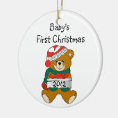 Eerste kerstOrnament baby 2012 Keramisch Ornament (Links)