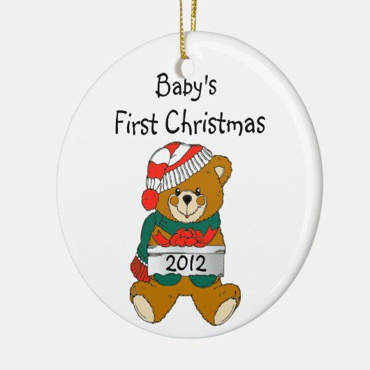 Eerste kerstOrnament baby 2012 Keramisch Ornament (Links)