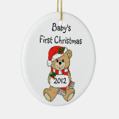 Eerste kerstOrnament baby 2012 Keramisch Ornament (Rechts)