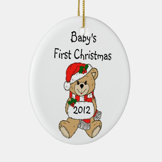 Eerste kerstOrnament baby 2012 Keramisch Ornament (Rechts)