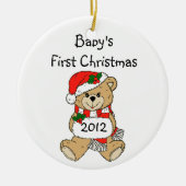 Eerste kerstOrnament baby 2012 Keramisch Ornament (Voorkant)