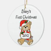 Eerste kerstOrnament baby 2012 Keramisch Ornament (Links)