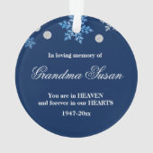 Eerste kerstornament grootma Snowflakes Ornament (achterkant)