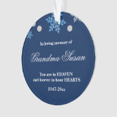 Eerste kerstornament grootma Snowflakes Ornament (voorkant)