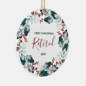 Eerste kerstOrnament in ruste Keramisch Ornament (Rechts)