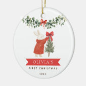 Eerste kerstOrnament van baby Keramisch Ornament (Links)