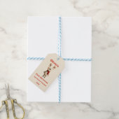 Eerste kerstOrnament van gepersonaliseerde Baby Cadeaulabel (Met Touw)