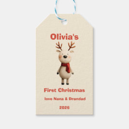 Eerste kerstOrnament van gepersonaliseerde Baby Cadeaulabel