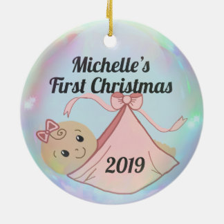 Eerste kerstOrnament van gepersonaliseerde Baby Keramisch Ornament