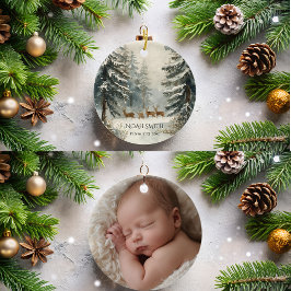 Eerste kerstOrnament van gepersonaliseerde Baby Keramisch Ornament