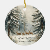 Eerste kerstOrnament van gepersonaliseerde Baby Keramisch Ornament (Voorkant)