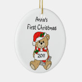 Eerste kerstOrnament voor de naam van je kind Keramisch Ornament (Rechts)